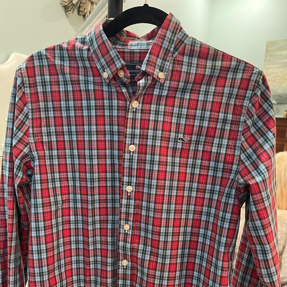 Vineyard Vines plaid shirt preteen boy xl